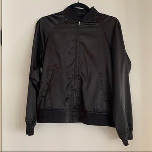 UNIQLO Silky Black Bomber Jacket, size small